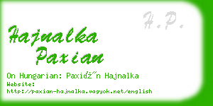 hajnalka paxian business card